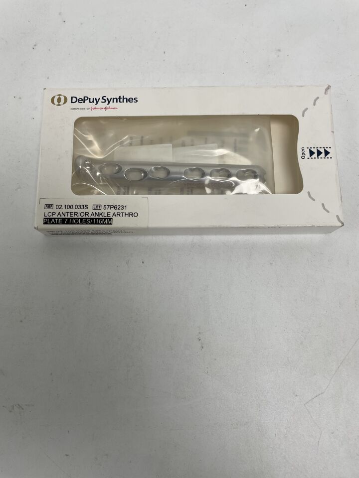 02.100.033S - DEPUY - lcp anterior ankle arthrodesis plate 7 holes/116mm, (BX/1)