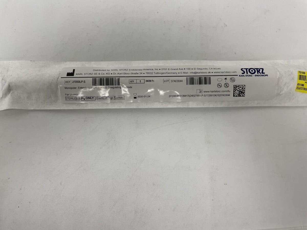 27050LP-S - STORZ - Pointed End Monopolar Coagulating Electrode, 24/26 Fr Size, (EA)