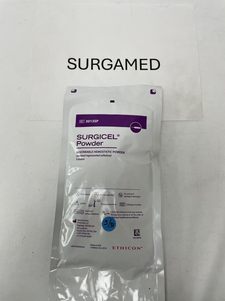 3013SP - ETHICON - Surgicel Powder Absorbable Hemostat, 3 g, (EA)