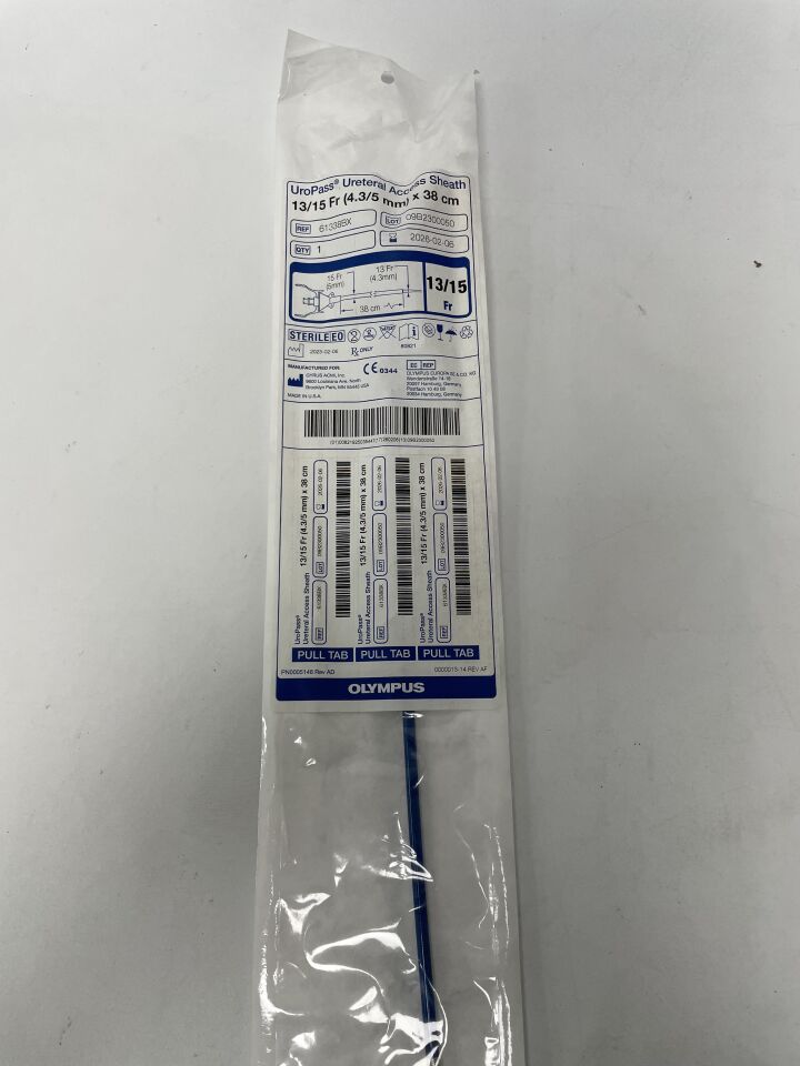 61338BX - OLYMPUS - UroPass Ureteral Access Sheath, 13/15F x 38cm, (EA)
