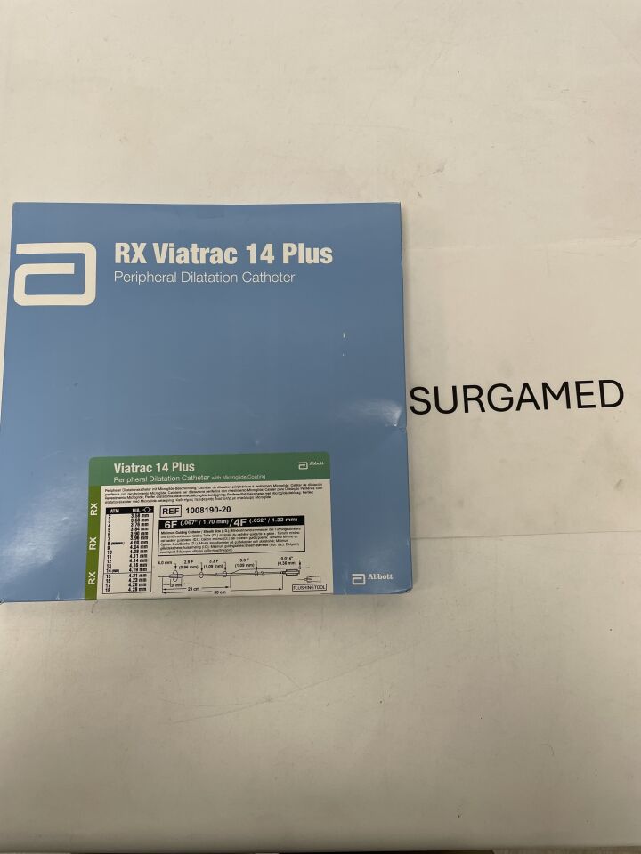 1008190-20 - ABBOTT - Viatrac 14 Plus Peripheral Dilatation Catheter with Microglide Coating - 4.0mm x 20mm x 80cm, (BX/1)