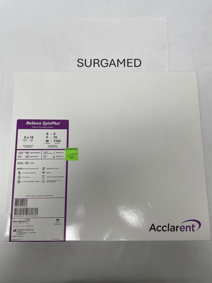 RSP0616MFSZ - ACCLARENT - Relieva SpinPlus Balloon Sinuplasty System 6x16mm, (BX/1)