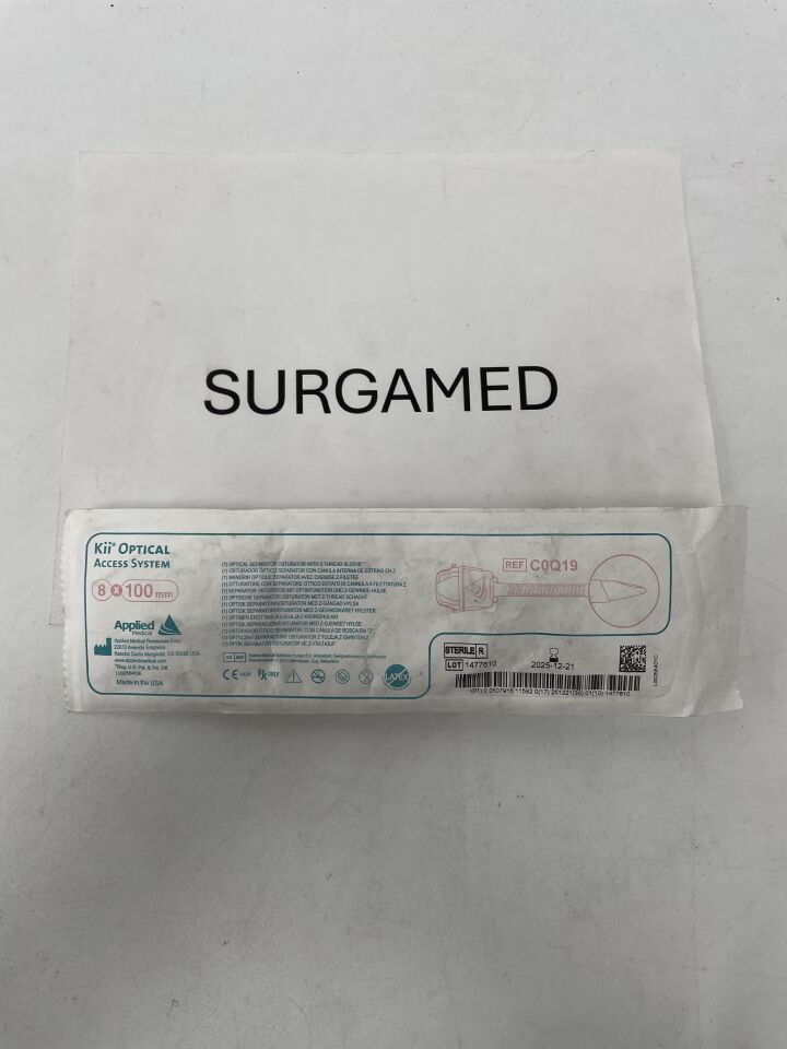 C0Q19 - APPLIED MEDICAL RESOURCES - Kii Z-Thread Optical Access System, 8 x 100 mm, (EA)