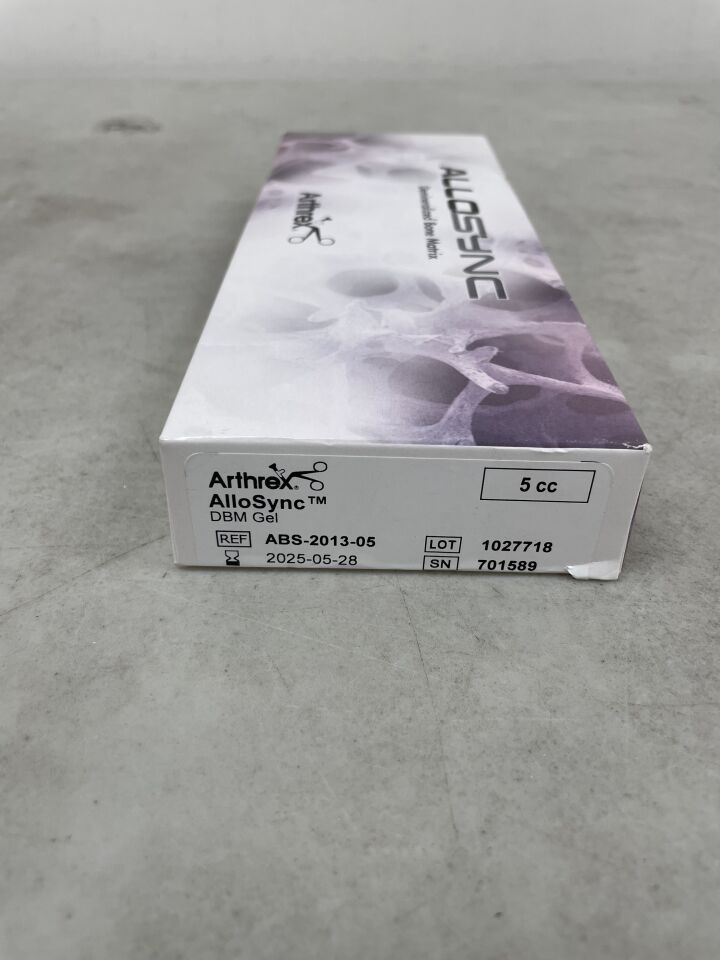 ABS-2013-05 - ARTHREX - AlloSync Demineralized Bone Matrix Gel Syringe, 5cc, (BX/1)