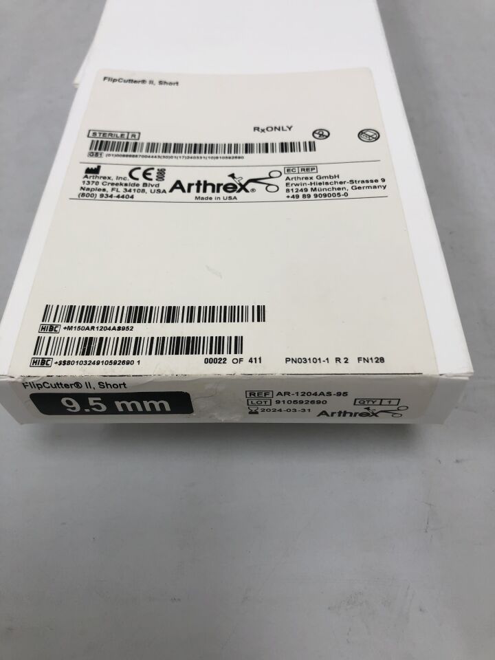 AR-1204AS-95 - ARTHREX - 9.5mm Flip Cutter II, Short, (BX/1)