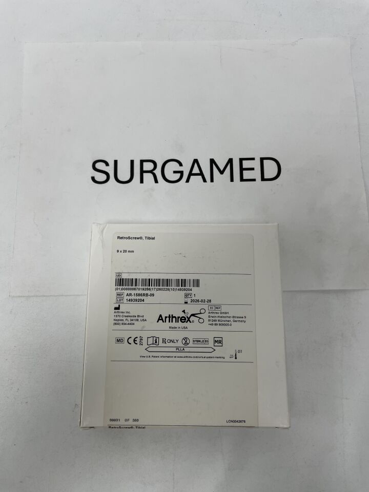 AR-1586RB-09 - ARTHREX - RetroScrew: 9mm x 20mm, (BX/1)