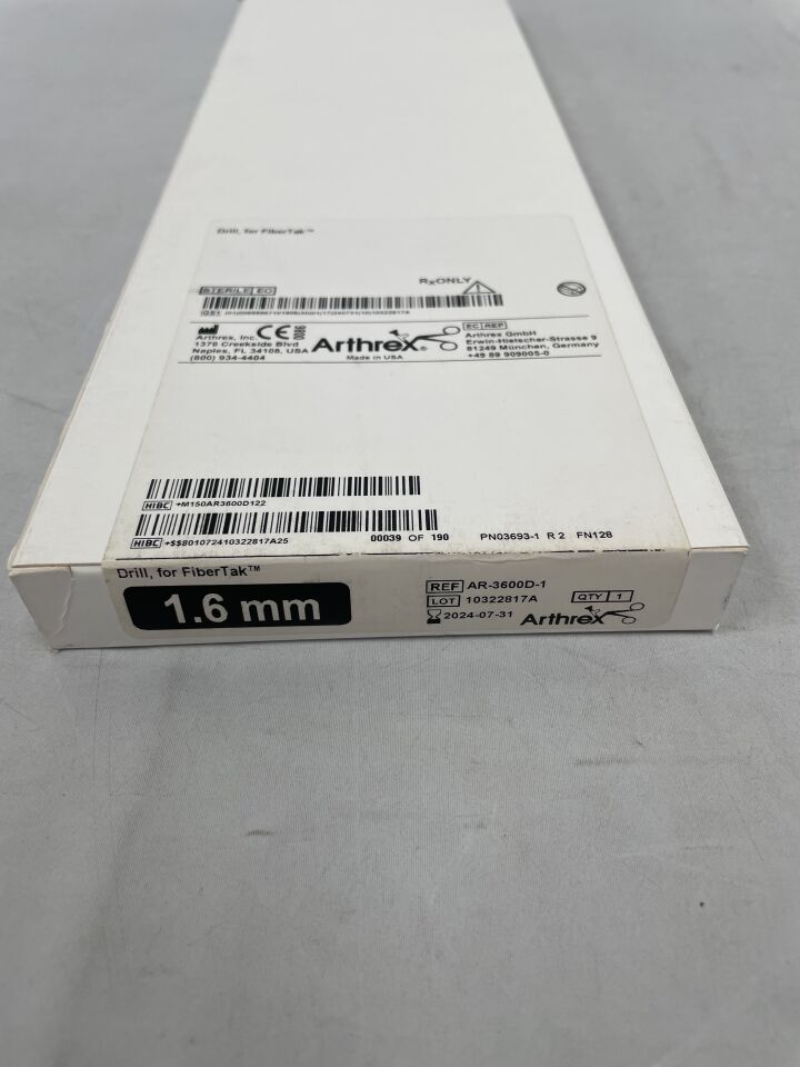 AR-3600D-1 - ARTHREX - 1.6mm Drill for FiberTak, (BX/1)
