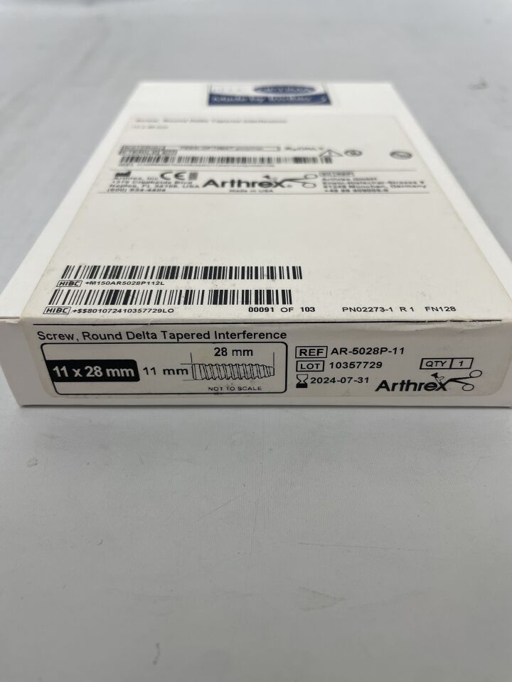 AR-5028P-11 - ARTHREX - Interference Screw, Round Delta Tapered with Sheath 11mm x 28mm, (BX/1)