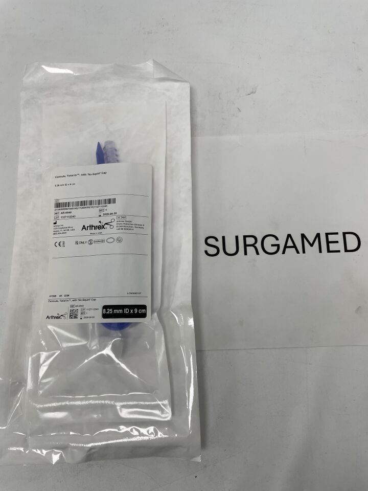 AR-6540 - ARTHREX - Cannula, Twist-In, 8.25mm ID x 9cm Length, with No Squirt Cap, (EA)
