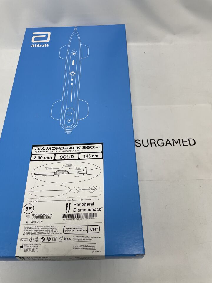 DBP-200SOLID145 - CSI - Diamondback 360 Peripheral Orbital Atherectomy System, Solid Crown, (BX/1)