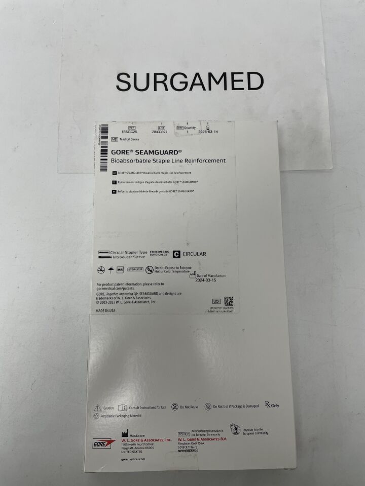 1BSGC25 - GORE - Seamguard Staple Line Reinforcement, Circular Stapler Type, Introducer Sleeve, Ethicon and US Surgical 25, (BX/1)