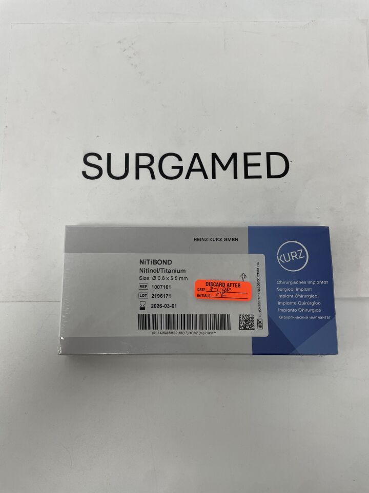 1007161 - KURZ - Nitibond Nitinol/Titanium 0.6 X 5.5mm, (BX/1)