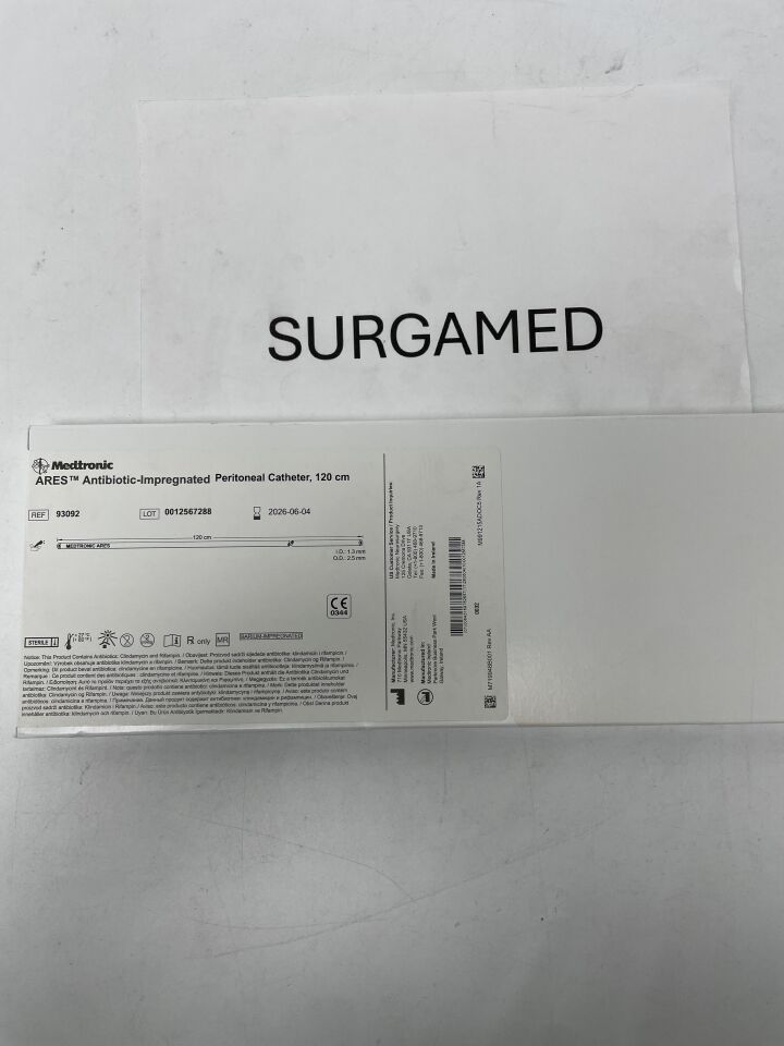 93092 - MEDTRONIC - ARES Antibiotic-Impregnated Peritoneal Catheter - 120cm, (BX/1)