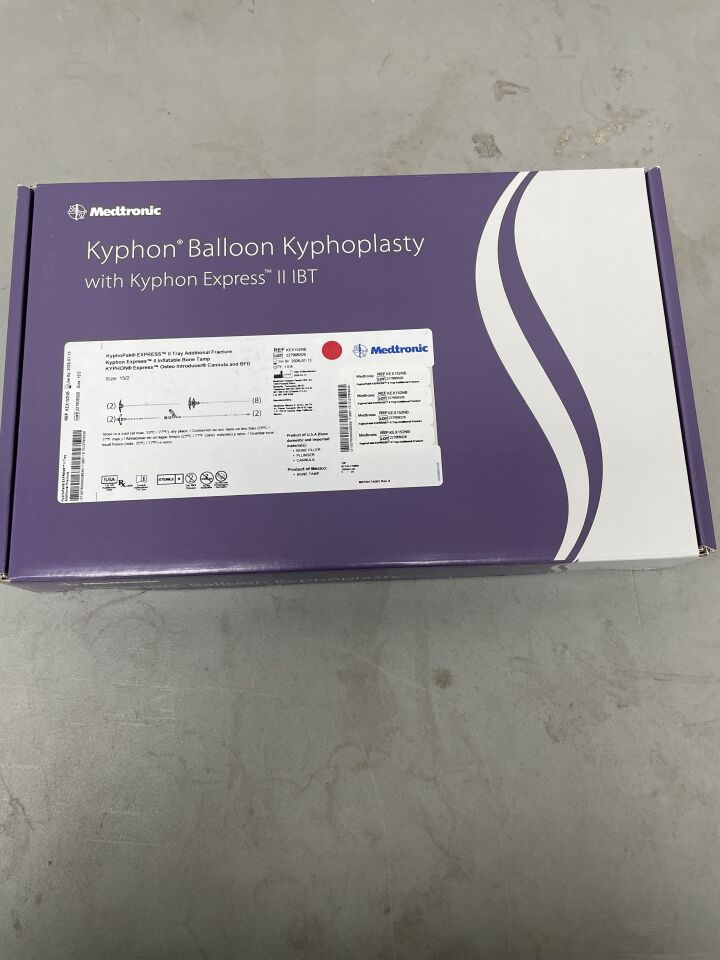 KEX152NB - MEDTRONIC - KYPHON Express II KyphoPak Tray - (2) Inflatable Bone Tamps KE152, (8) Express Bone Filler Devices F06A, (BX/1)