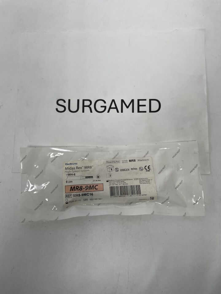 MR8-9MC16 - MEDTRONIC - Midas Rex MR8 High-Speed Surgical Tool, Metal Carbide Cutter, 9cm, 1.6mm x 6.4mm, (EA)