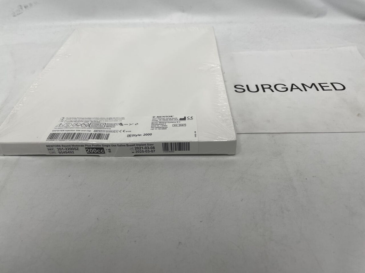 351-2200SZ - MENTOR - Round Moderate Plus Profile Saline Breast Implant Sizer, 200cc, (BX/1)