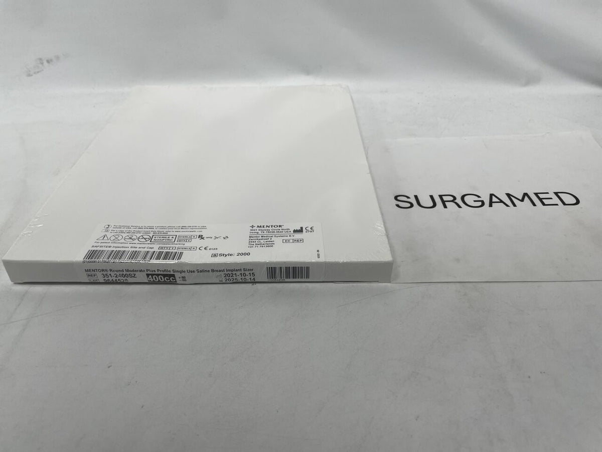 351-2400SZ - MENTOR - Round Moderate Plus Profile Saline Breast Implant Sizer, 400cc, (BX/1)