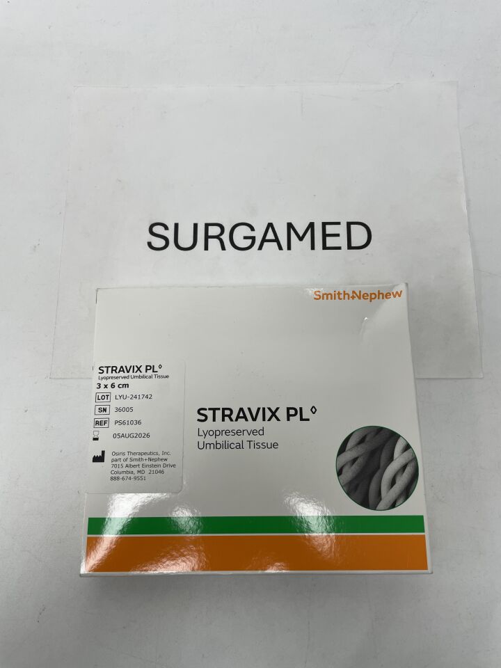 PS61036 - SMITH & NEPHEW - StravixPL Lyopreserved Placental Membrane, 3 x 6cm, (BX/1)