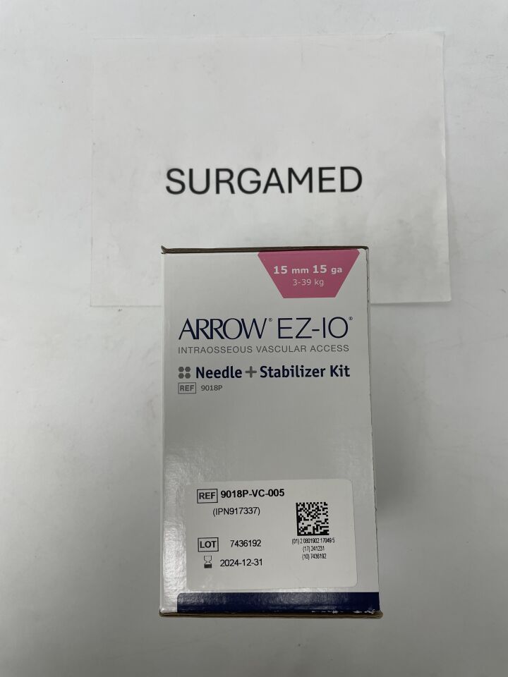 9018P-VC-005 - TELEFLEX - Arrow EZ-IO Needle + Stabilizer Kit 15mm x 15G, (BX/5)