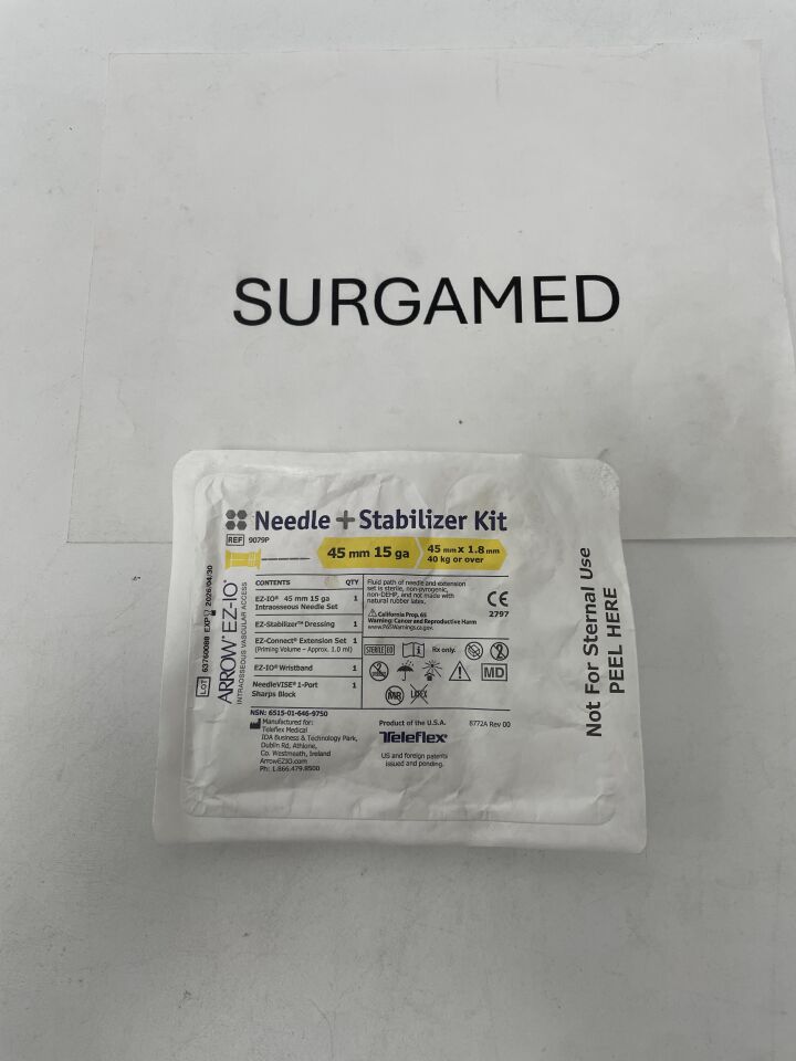 9079P - TELEFLEX - Arrow EZ-IO Needle + Stabilizer Kit 45mm x 15G, (EA)