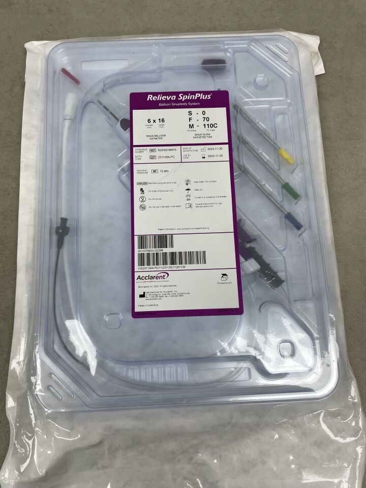 RSP0616MFS - ACCLARENT - RELIEVA SPINPLUS BALLOON SINUPLASTY SYSTEM, 6x16 3 GUIDE KIT, (EA)