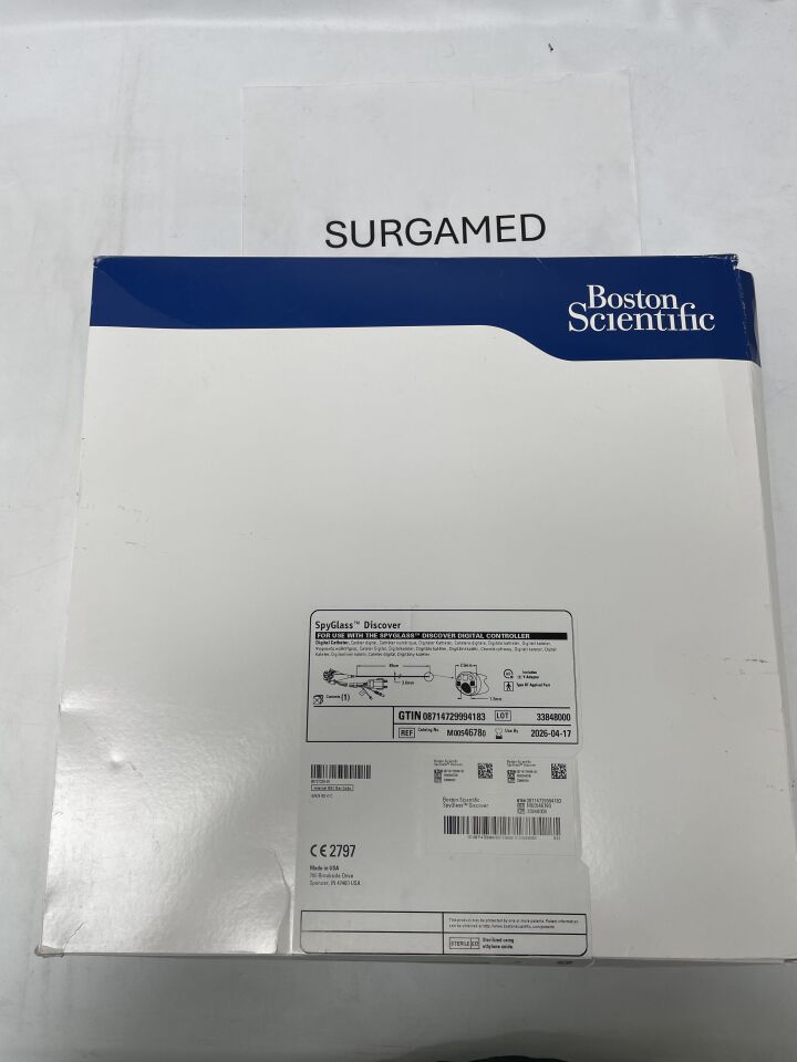 4678 - BOSTON SCIENTIFIC - SpyGlass Discover Digital Catheter, 3.6mm x 65cm, 3.5mm x 1.2mm, for use with SpyGlass Discover Digital Controller, (BX/1)