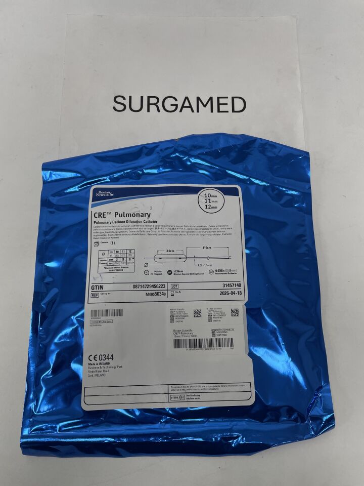 5034 - BOSTON SCIENTIFIC - CRE Pulmonary Balloon Dilatation Catheter - 10mm x 11mm x 12mm, (EA)
