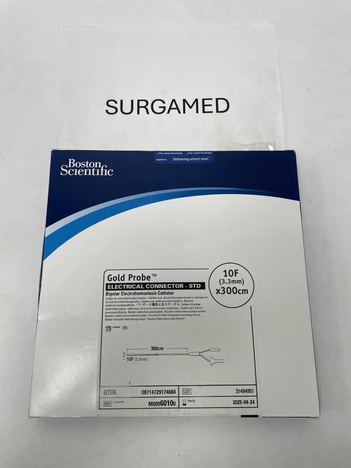 6010 - BOSTON SCIENTIFIC - Gold Probe Electrical Connector - STD Bipolar Electrohemostasis Catheter, 10F x 300cm, (BX/1)