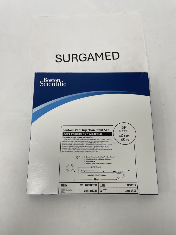 185630 - BOSTON SCIENTIFIC - Contour VL Variable Length Injection Stent Set - Soft Percuflex Material - 6Fr x 22-30cm, (BX/1)