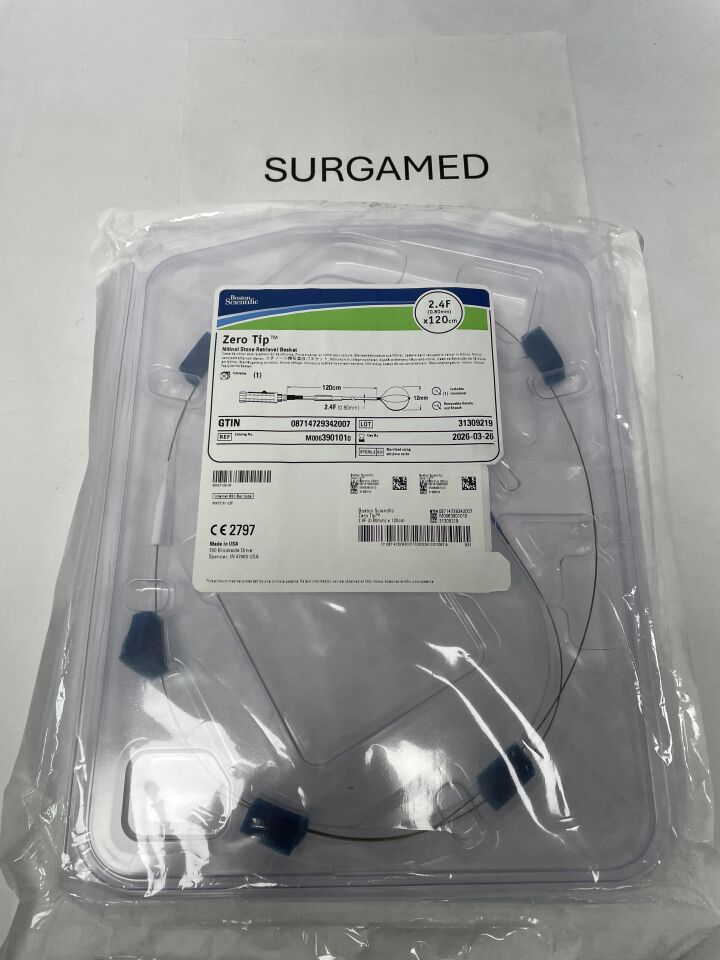 390101 - BOSTON SCIENTIFIC - Zero Tip Nitinol Stone Retrieval Basket - 2.4Fr x 120cm, (EA)