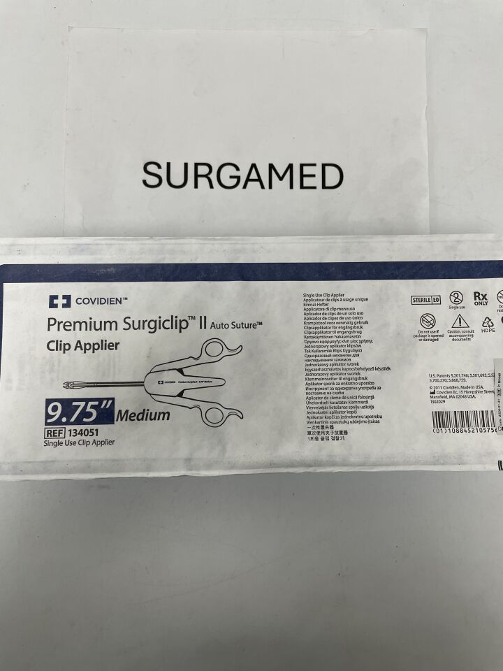 134051 - COVIDIEN - Premium Surgiclip II Clip Applier, Medium, 9.75 in. Length, (EA)