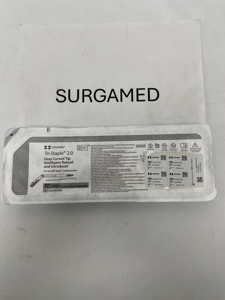 SIG30CTAV - COVIDIEN - Tri-Staple 2.0 Single-Use Curved Tip Reload with Tri-Staple Technology, 30 mm Size, (EA)