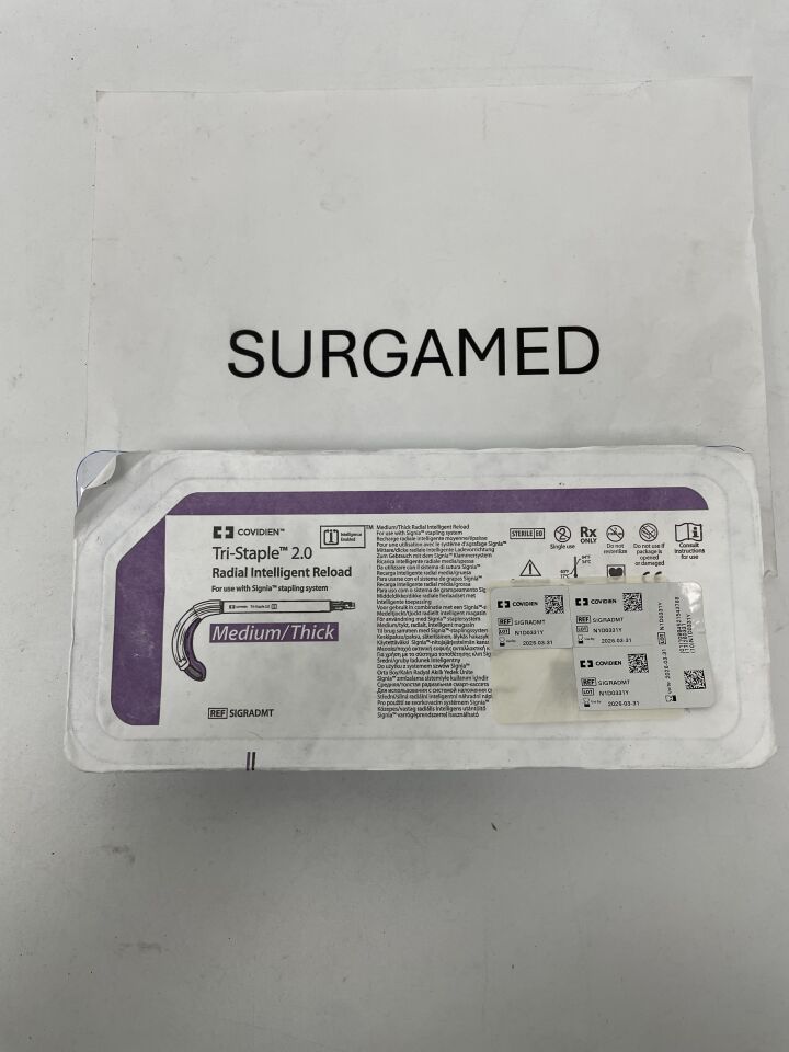 SIGRADMT - COVIDIEN - Tri-Staple 2.0 Radial Tip Medium Thick Tissue Intelligent Stapler Reload, Purple, (EA)