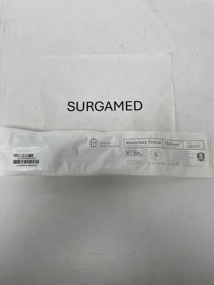 2B5XT - ETHICON - Endopath Xcel Stability Sleeve Bladeless Trocar, 5 dia. x 150 mm L Shaft, (EA)