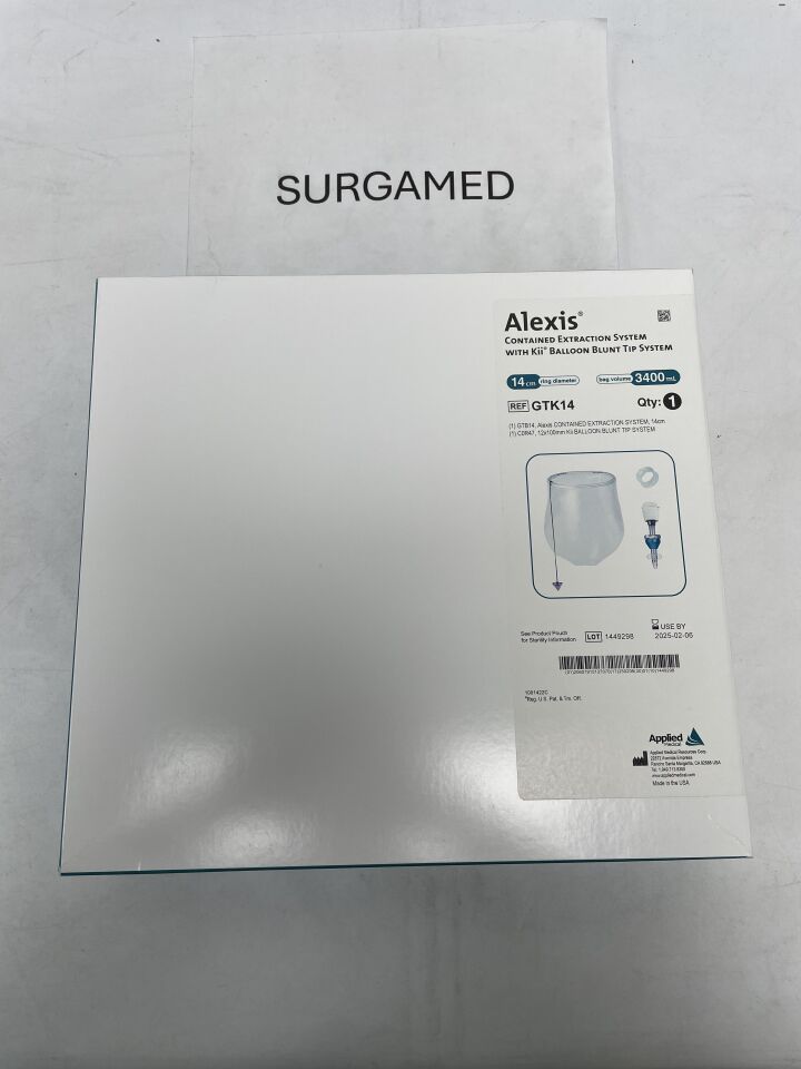 GTK14 - APPLIED MEDICAL RESOURCES - Alexis Contained Extraction System with Kii Balloon Blunt Tip System, 3400 mL Bag, (BX/1)