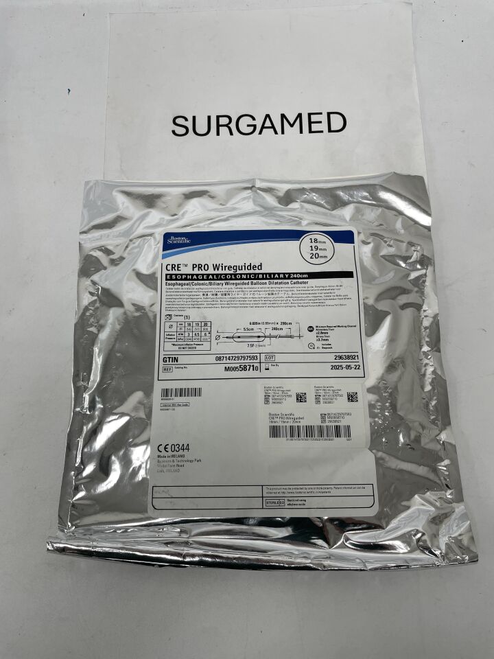 5871 - BOSTON SCIENTIFIC - CRE PRO Wireguided Balloon Dilatation Catheter - Esophageal/Colonic/Biliary - 18mm x 19mm x 20mm, (EA)