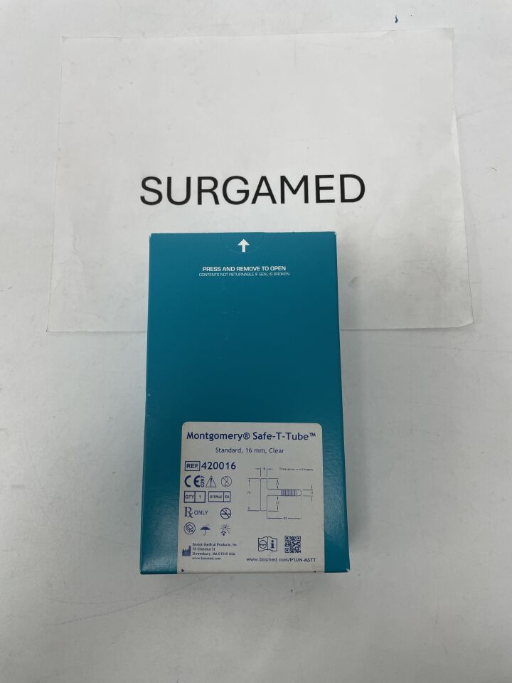 420016 - BOSTON MEDICAL - Montgomery Safe-T-Tube Clear, 16mm, (BX/1)