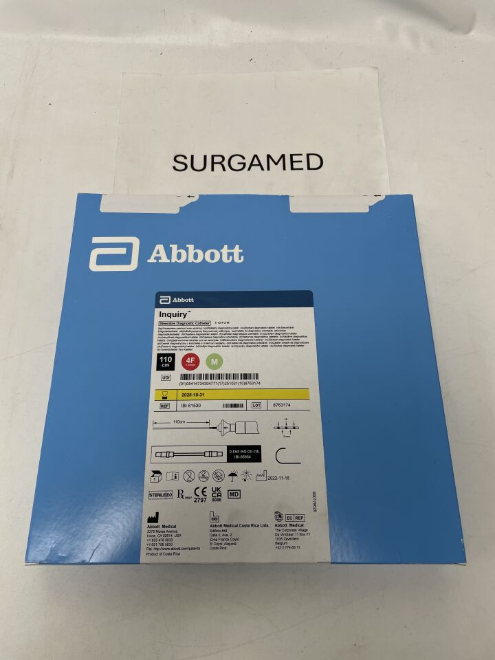 IBI-81530 - ABBOTT - Inquiry Steerable Diagnostic EP Catheter - 2mm - Medium Curve - 4Fr x 110cm, (BX/1)