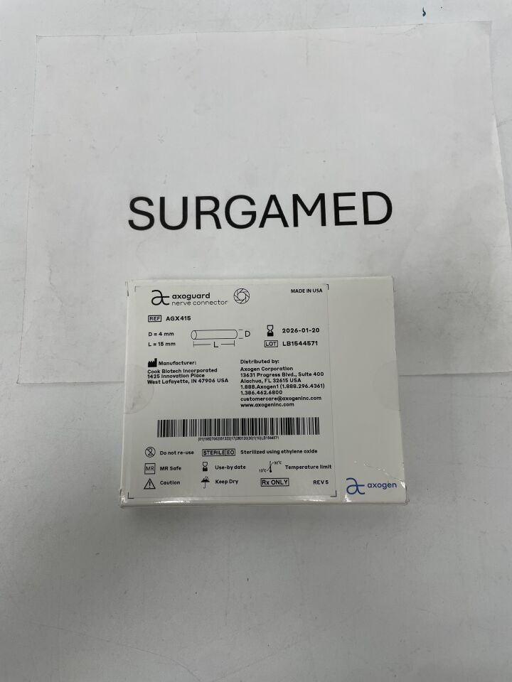 AGX415 - AXOGEN - AxoGuard Nerve Connector 4mm x 15mm, (BX/1)