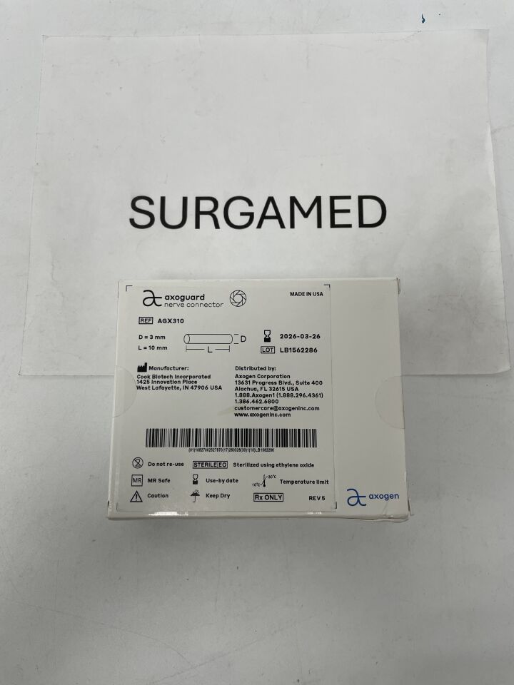 AGX310 - AXOGEN - AxoGuard Nerve Connector 3mm x 10mm, (EA)