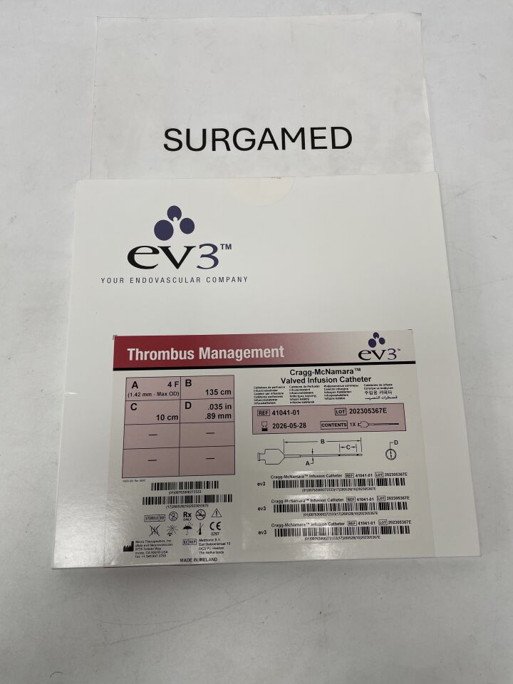 41041-01 - EV3 - Cragg-McNamara Valved Infusion Catheter, 4F x 135cm x 10cm x .035", (BX/1)