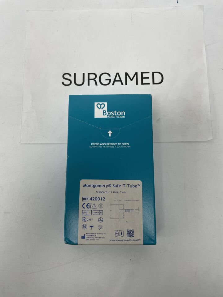 420012 - BOSTON MEDICAL - Montgomery Safe-T-Tube Clear, 12mm, (BX/1)