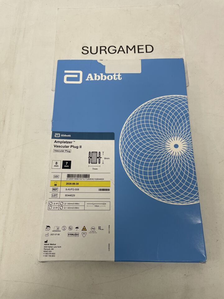 9-AVP2-008 - ABBOTT - SJM Amplatzer Vascular Plug II 8mm, (BX/1)