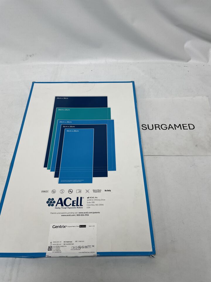 PSMT2025 - ACELL - Gentrix Surgical Matrix, Thin - 20 x 25cm, (BX/1)