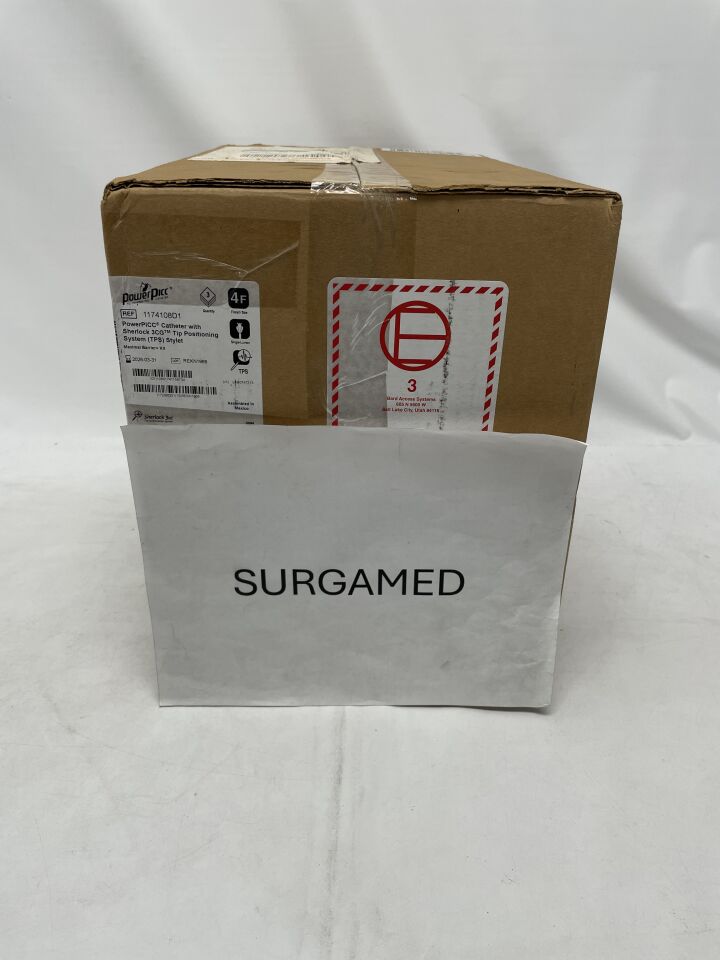 1174108D1 - BARD - PowerPICC SV 4F Single-Lumen Catheter Tray w/Sherlock 3CG TPS Stylet, Max Barrier, (BX/3)