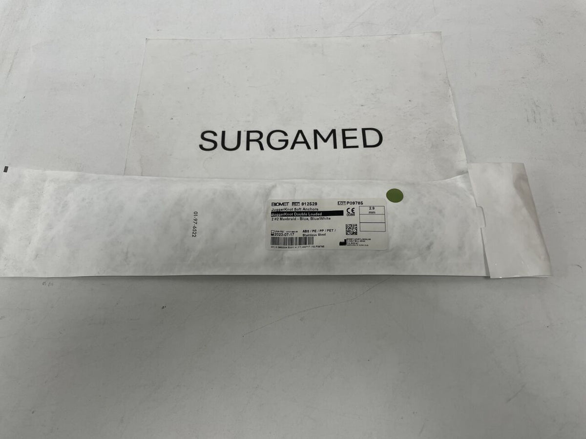 912529 - BIOMET - Juggerknot Soft Anchors Double Loaded 2.9mm, (EA)