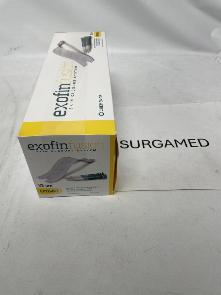 EF70401 - CHEMENCE MEDICAL - Exofin Fusion Skin Closure System 22cm (One Patch, Two 1.75g Adhesive), (BX/1)