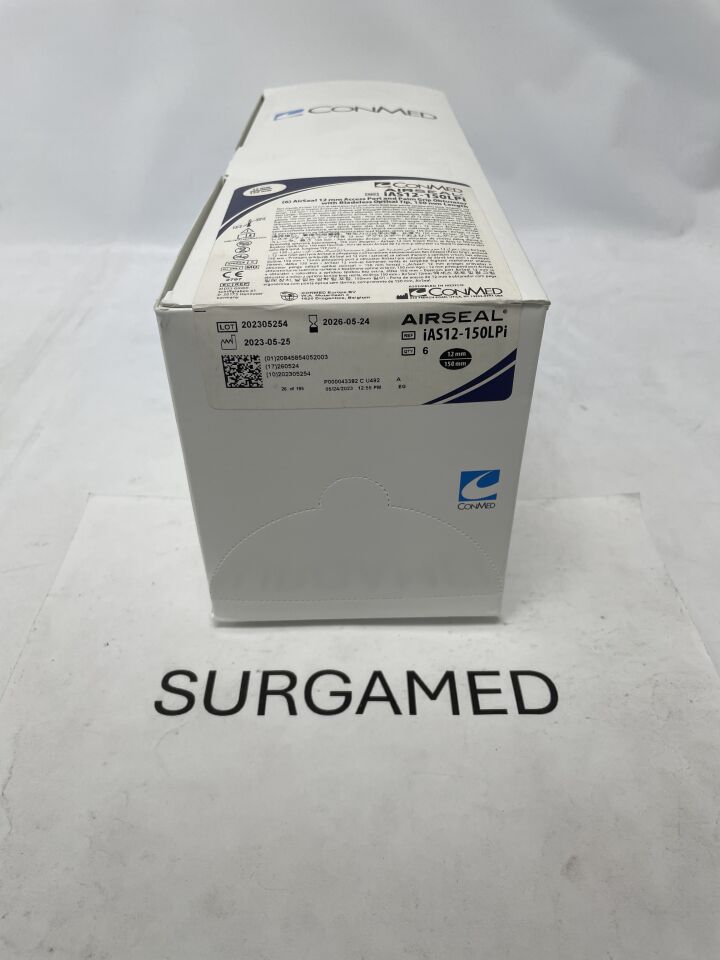 IAS12-150LPi - CONMED - AirSeal 12mm Access Port, Palm Grip Obturator, Bladeless Optical Tip, 150mm, (BX/6)
