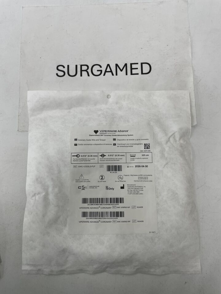 GWC-12325LG-FLP - CSI - ViperWire Advance Coronary Guide Wire 0.014" x 0.012" x 325cm, (EA)