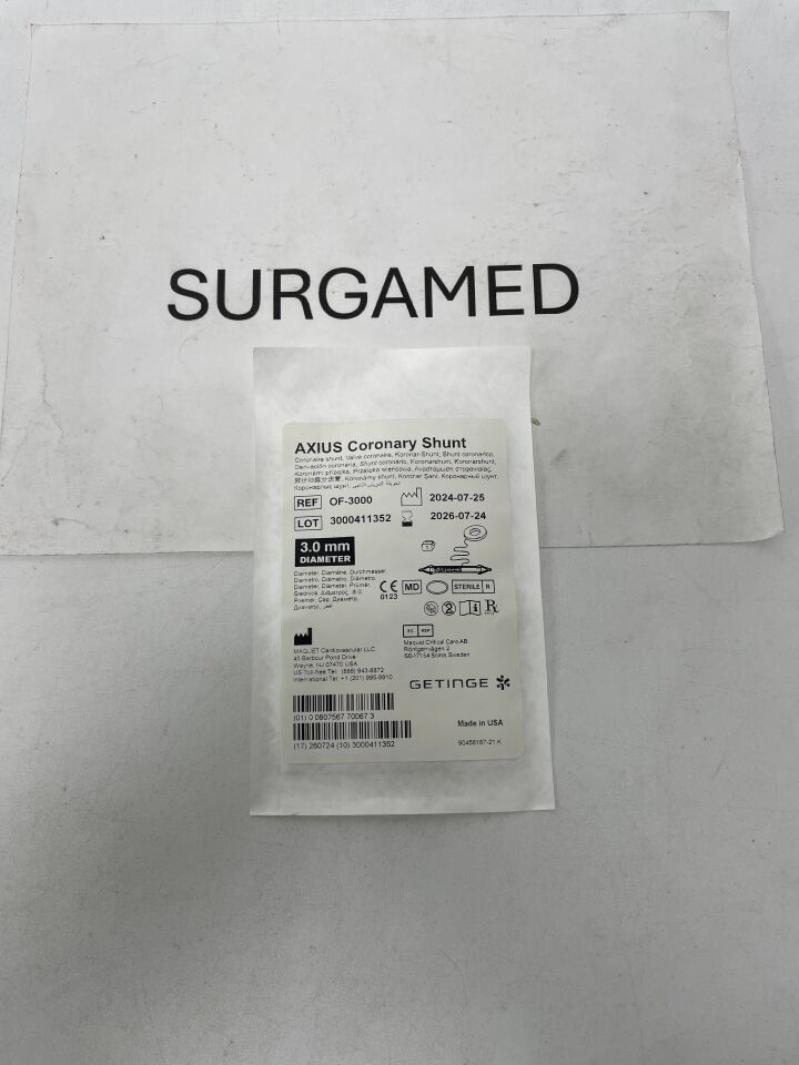 OF-3000 - MAQUET - Axius Coronary Shunt: 3.0mm, (EA)